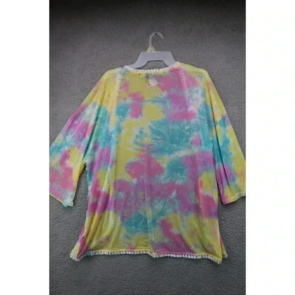 Derek Heart-Juniors Open Front Cardigan-Sheer-Large-New w/Tag-Colorful - Picture 6 of 6